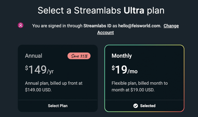 Streamlabs Pricing