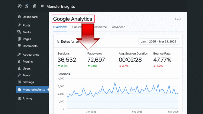 WordPress analytics plugin dashboard integration 2025
