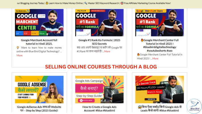 Selling Online Courses Through a Blog