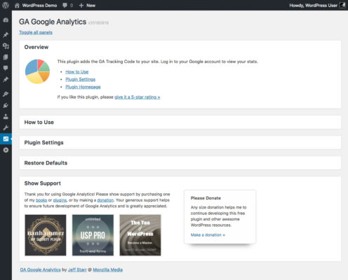 GA Google Analytics WordPress plugin setup 2025
