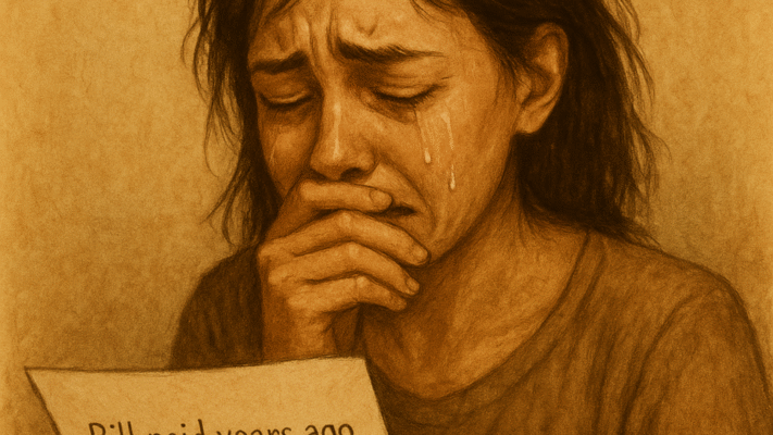 girl-reading-bill-paid